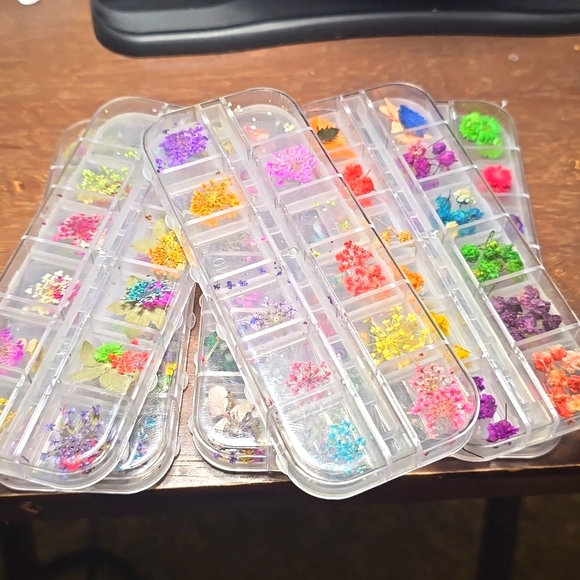 Other - Dried Flowers Lace Nail Pressed Flowers 3D Nails